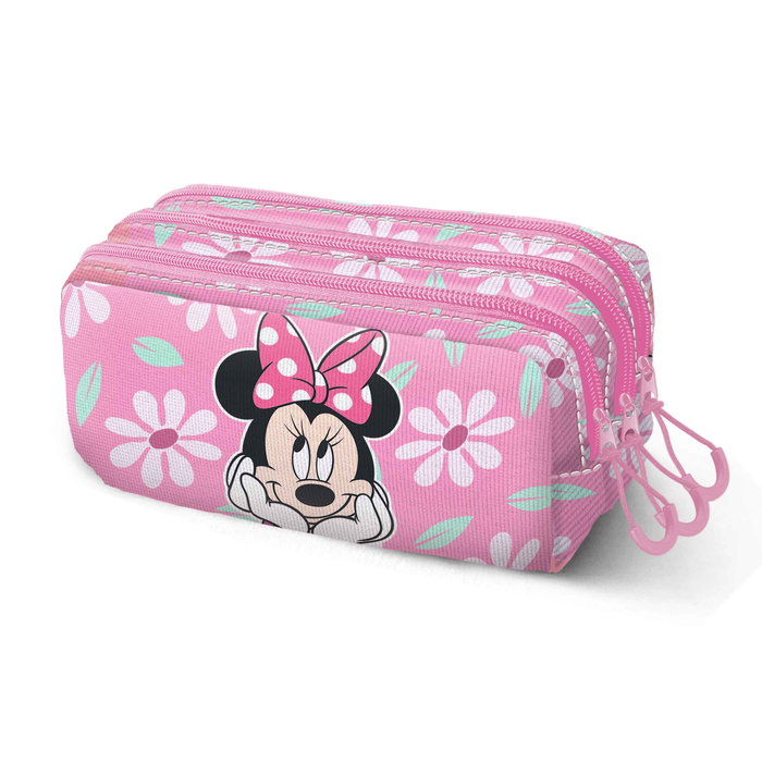 Disney Minnie Mouse Estuche Portatodo Trick FAN 2.2 Blooming Rosa Ripstop 3 Cremalleras