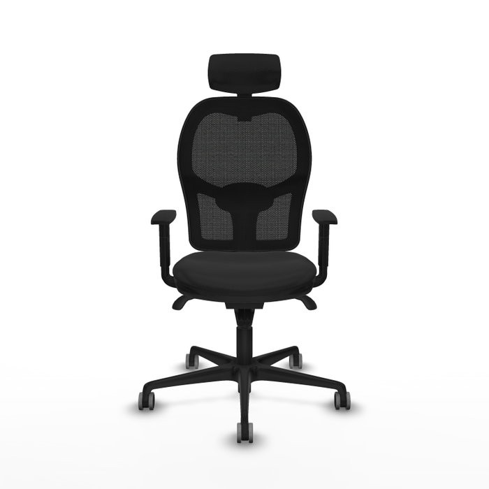 PIQUERAS Y CRESPO Silla de oficina Jorquera Negra con Mecanismo Sincro PIQUERAS Y CRESPO Silla de oficina Jorquera Negra con Mecanismo Sincro