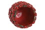 DKD Home Decor Jarrón de Cemento con Diseño de Cerezas Rojo