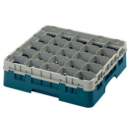 CAMBRO - 25S418-414 - Cesta de lavado 25 comp. 1 altura - 8,7 cm Ø máx. - alt. máx. 11,8cm - 50 x 50 x 14,3 cm - Cerceta