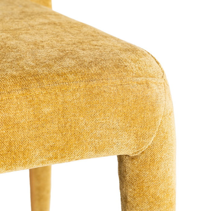 Silla Apilable Mostaza Tejido Salón 47 X 61 X 84 cm (Set de 4)