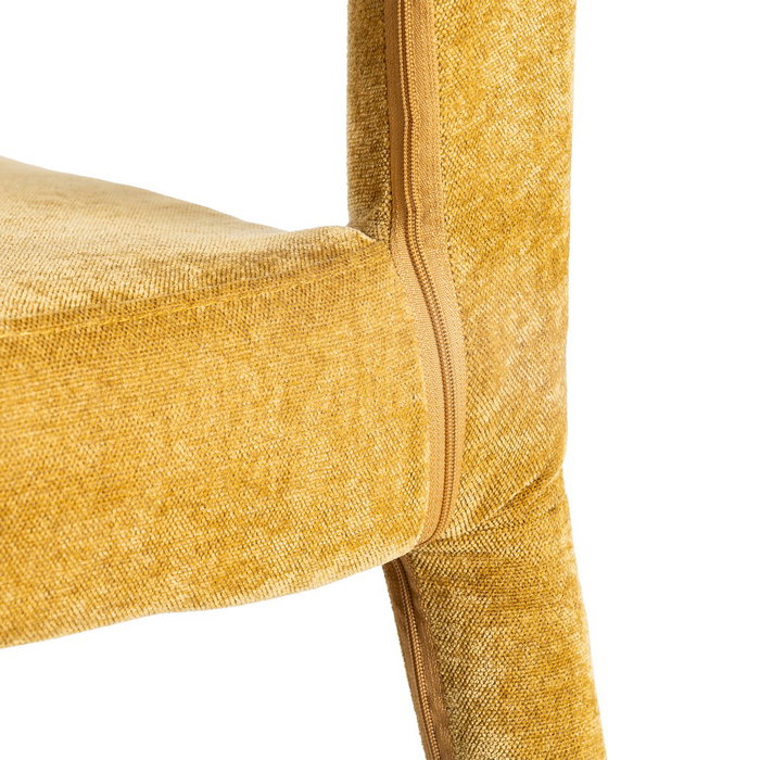 Silla Apilable Mostaza Tejido Salón 47 X 61 X 84 cm (Set de 4)