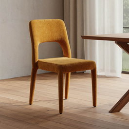 Silla Apilable Mostaza Tejido Salón 47 X 61 X 84 cm (Set de 4)