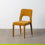 Silla Apilable Mostaza Tejido Salón 47 X 61 X 84 cm (Set de 4)