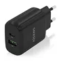 AISENS Cargador 25W con USB-C PD3.0 y USB-A QC3.0 A110-0759 Negro