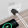 AISENS Cargador 25W con USB-C PD3.0 y USB-A QC3.0 A110-0759 Negro