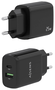 Aisens Cargador de Pared 25W con 1x USB-C PD3.0 y 1x USB-A QC3.0, Negro