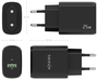 Aisens Cargador de Pared 25W con 1x USB-C PD3.0 y 1x USB-A QC3.0, Negro