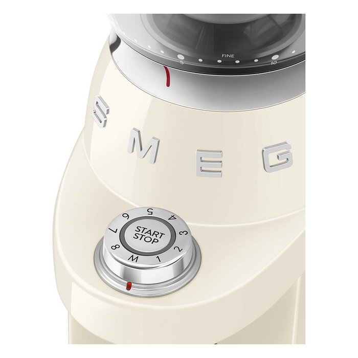 Smeg CGF03CREU Molinillo de Café, 15 Ajustes de Molienda, 240 g, 150 W, Color Crema Smeg CGF03CREU Molinillo de Café, 15 Ajustes de Molienda, 240 g, 150 W, Color Crema