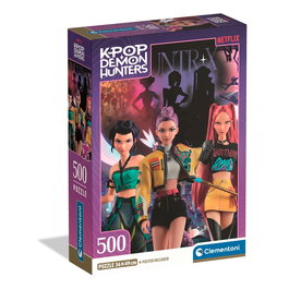 Clementoni Puzzle 500 Piezas K-Pop Demon Hunters 35626 - Rompecabezas Adulto (+14 Años) 49x36 cm