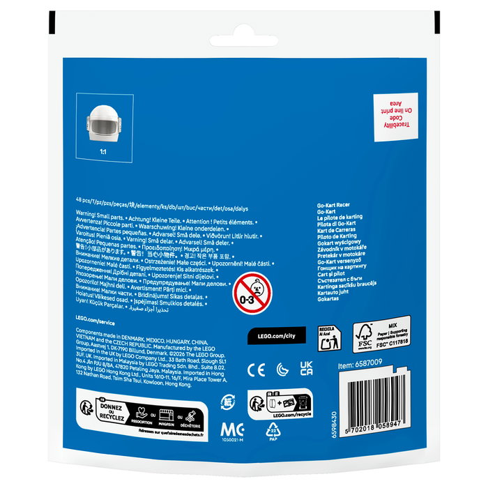 LEGO 30719 Polybag City Go-Kart de Carreras, Juego de Construcción de 48 Piezas para Niños y Niñas de 5 Años o Más