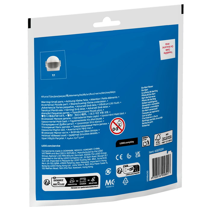 LEGO 30719 Polybag City Go-Kart de Carreras, Juego de Construcción de 48 Piezas para Niños y Niñas de 5 Años o Más
