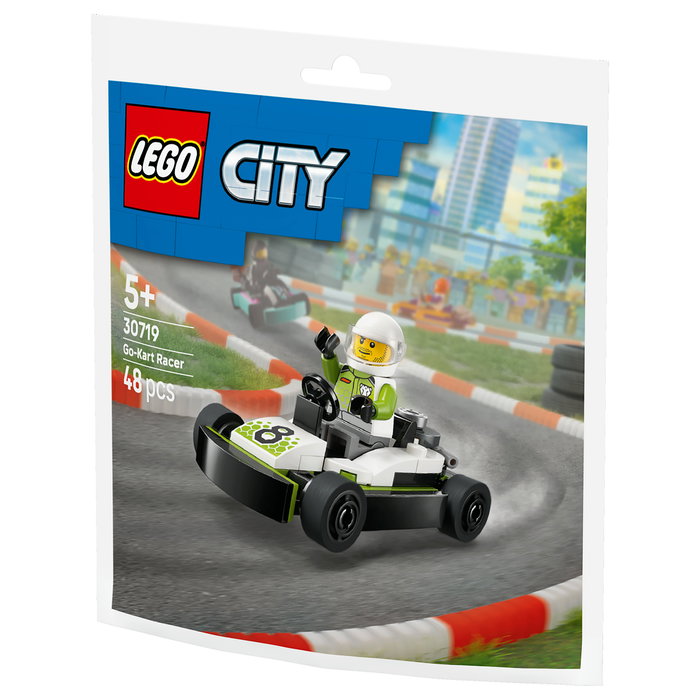 LEGO 30719 Polybag City Go-Kart de Carreras, Juego de Construcción de 48 Piezas para Niños y Niñas de 5 Años o Más