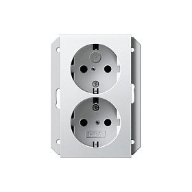 GIRA 2731 03 Toma de corriente doble SafetyPlus blanco GIRA 2731 03 Toma de corriente doble SafetyPlus blanco