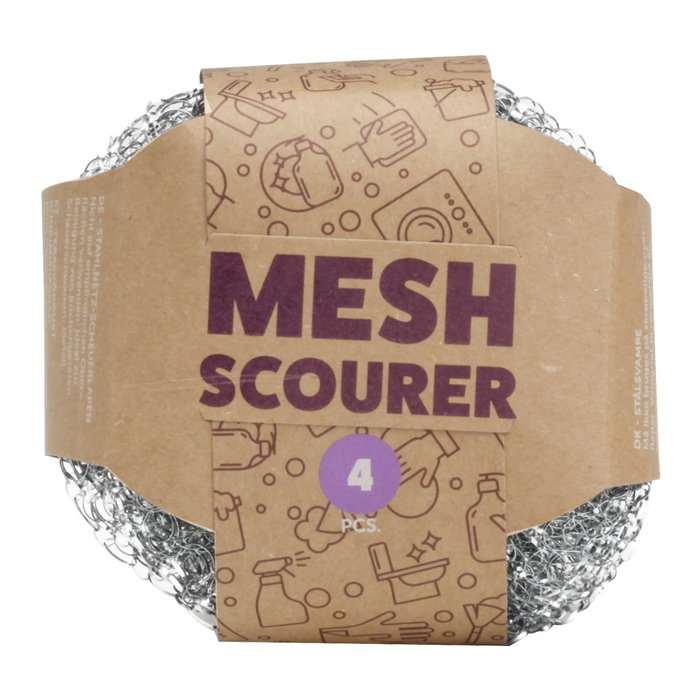 Day Juego de 4 Estropajos Metálicos de Malla de Acero para Cocina Ø8x2 cm