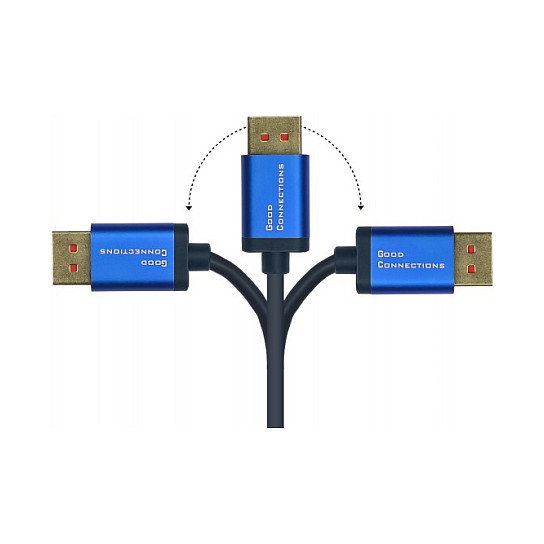 GoodConnections Kabel SmartFLEX DP1.4 DisplayPort 1.4 a DisplayPort 1.4, Macho a Macho, Azul, 5 m, Alcasa 4814-SF050B, 8K 7680 x 4320 a 240 Hz GoodConnections Kabel SmartFLEX DP1.4 DisplayPort 1.4 a DisplayPort 1.4, Macho a Macho, Azul, 5 m, Alcasa 4814-SF050B, 8K 7680 x 4320 a 240 Hz