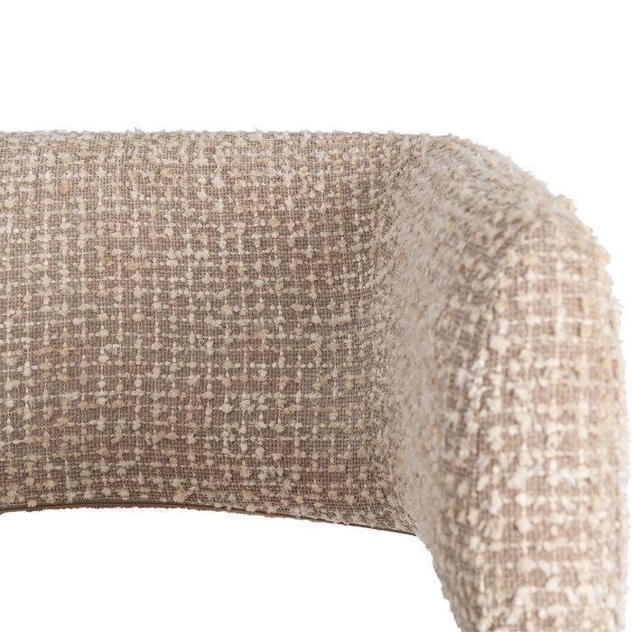 Sillón Beige Tejido-Metal Salón 71 X 70 X 75 cm (Set de 2)