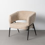 Sillón Beige Tejido-Metal Salón 71 X 70 X 75 cm (Set de 2)