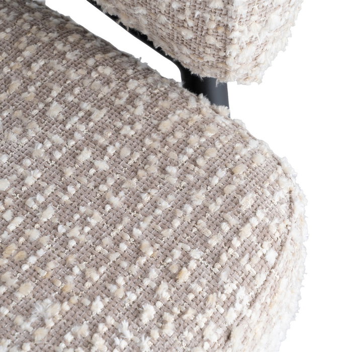 Sillón Beige Tejido-Metal Salón 71 X 70 X 75 cm (Set de 2)