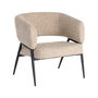 Sillón Beige Tejido-Metal Salón 71 X 70 X 75 cm (Set de 2)