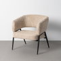 Sillón Beige Tejido-Metal Salón 71 X 70 X 75 cm (Set de 2)