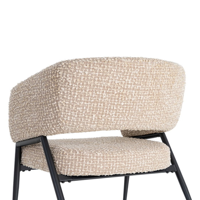 Sillón Beige Tejido-Metal Salón 71 X 70 X 75 cm (Set de 2)