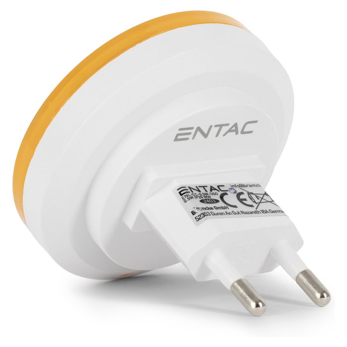 ENTAC Luz de noche LED con sensor de crepúsculo Blanco Cálido