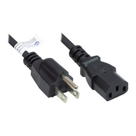 GoodConnections Cable de alimentación NEMA 5-15P a C13, 3 m