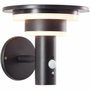 Brilliant Garvina Aplique de exterior LED y solar con detector de movimiento - Negro