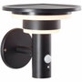 Brilliant Garvina Aplique de exterior LED y solar con detector de movimiento - Negro