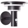 Brilliant BRI4004353437731 Aplique de Exterior LED Solar con Detector de Movimiento Acero Inoxidable Negro 4W