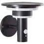 Brilliant BRI4004353437731 Aplique de Exterior LED Solar con Detector de Movimiento Acero Inoxidable Negro 4W