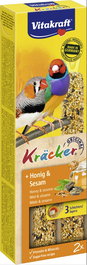 Vitakraft Barritas Kräcker Exóticas 7x2un, Alimento Completo para Periquitos y Aves Exóticas Granívoras, Sin Azúcar, con Metionina