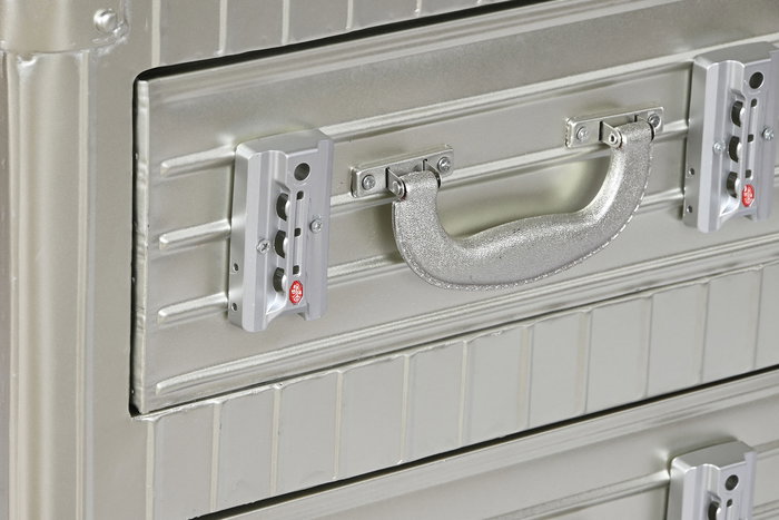 DKD Home Decor Mesita de Noche Vintage Plateado 39x63x46 cm