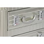 DKD Home Decor Mesita de Noche Plateada con 2 Cajones