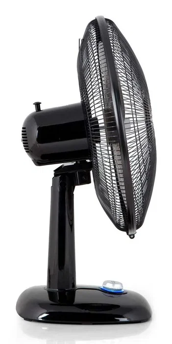 Orbegozo TF 0134 Ventilador de Sobremesa Negro 40W 3 Velocidades 30 cm con Oscilación, Inclinación y Luz LED