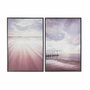 DKD Home Decor Set de 2 Cuadros Lienzo Océano 40x60 cm Azul y Negro