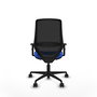 PIQUERAS Y CRESPO Silla de oficina Mardos con mecanismo Sincro/Traslack, Azul y Negro