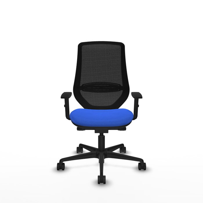PIQUERAS Y CRESPO Silla de oficina Mardos con mecanismo Sincro/Traslack, Azul y Negro