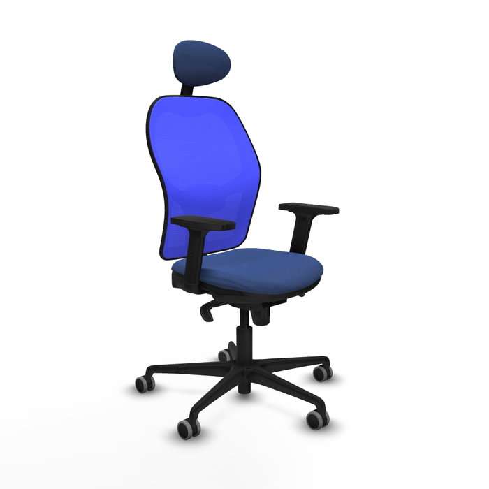 PIQUERAS Y CRESPO Silla de oficina Jorquera con mecanismo Sincro, Azul PIQUERAS Y CRESPO Silla de oficina Jorquera con mecanismo Sincro, Azul