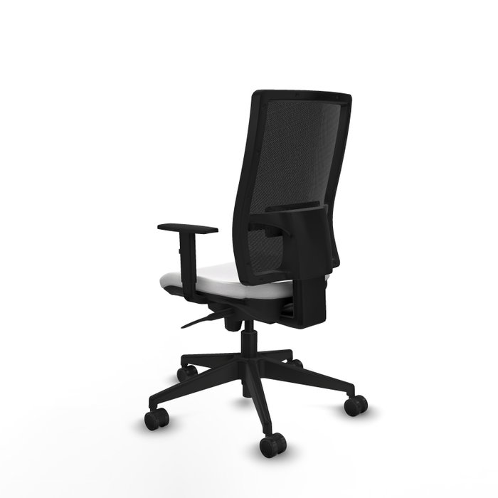 PIQUERAS Y CRESPO Silla de oficina Horna con mecanismo Sincro, Blanco y Negro
