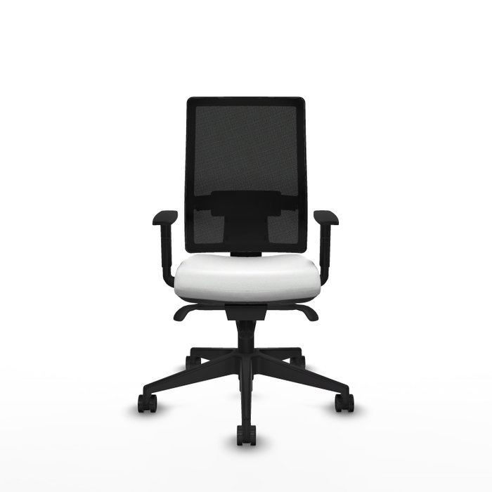 PIQUERAS Y CRESPO Silla de oficina Horna con mecanismo Sincro, Blanco y Negro
