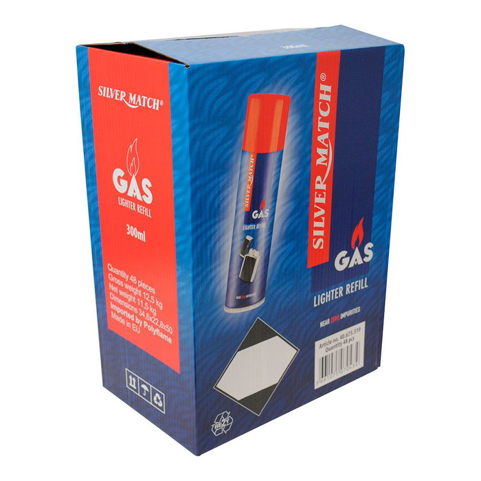 Silver Match Cartucho de recarga de gas 300 ml