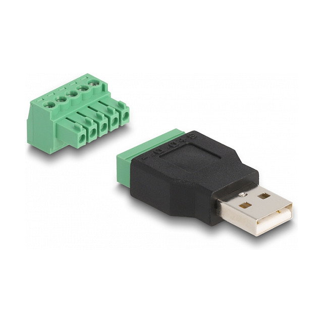 DeLOCK Adaptador USB 2.0 Tipo-A macho a bloque de terminales 5 pin