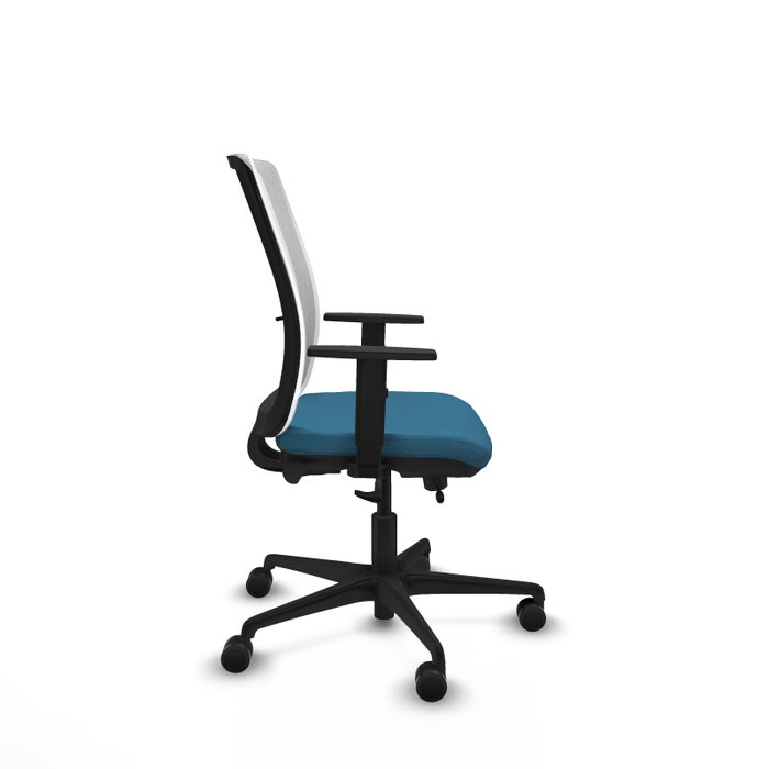 PIQUERAS Y CRESPO Silla de oficina Haches con mecanismo Sincro/Traslack, Verde petróleo y Blanco PIQUERAS Y CRESPO Silla de oficina Haches con mecanismo Sincro/Traslack, Verde petróleo y Blanco