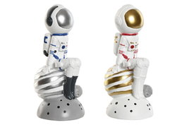 DKD Home Decor Pack de 2 Figuras de Resina Astronauta y Chica