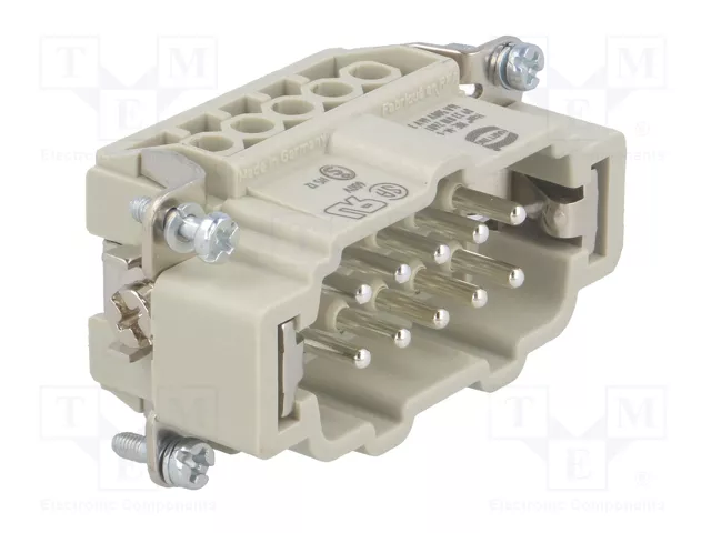 HARTING Han E® Conector de Plantilla de Contacto Macho 10 Pos.