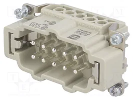 HARTING Han E® Conector de Plantilla de Contacto Macho 10 Pos.