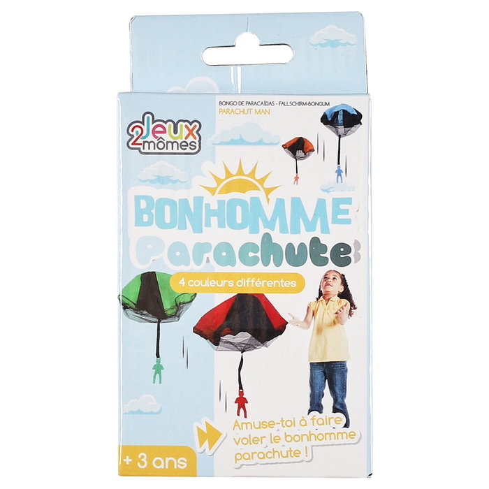 Jeux 2 momes Paracaidista Seche Pleure Juguete Educativo para Niños +3 Años Estimula Imaginación Conceptos Gravedad Colores Surtidos