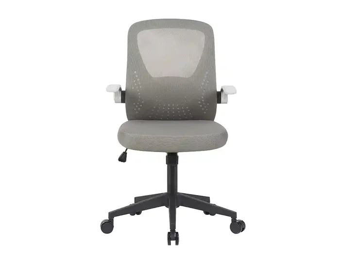 Q-connect Silla de Oficina Terni Malla Transpirable Ajustable, Gris/Negro, Altura Max 1050 mm